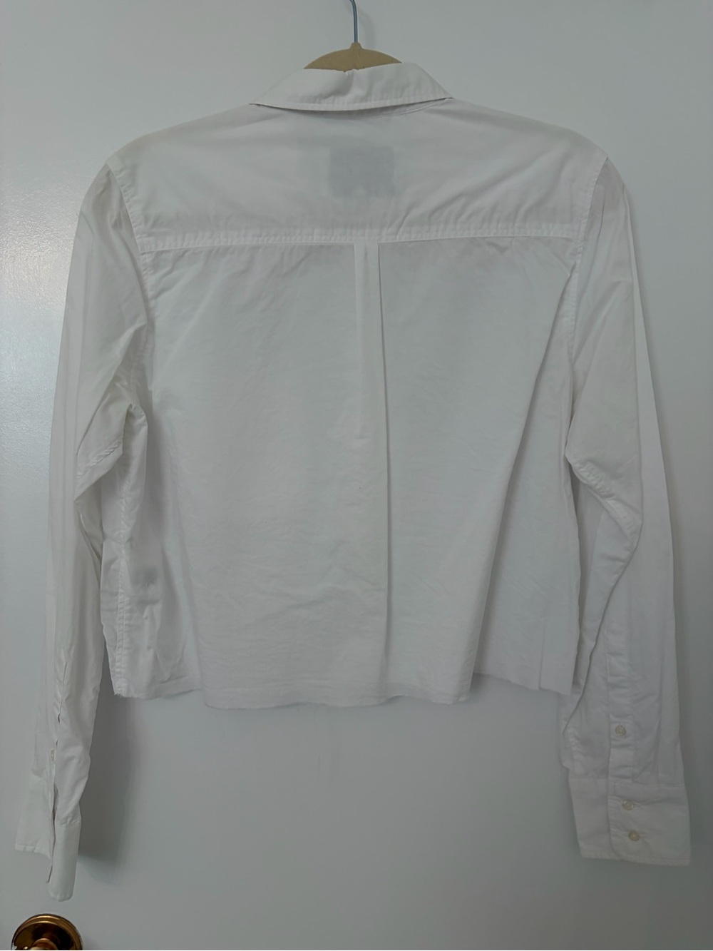 pistola White Button-Down Cropped Cotton Shirt